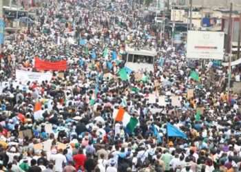 Côte d'Ivoire : Une forte mobilisation de l'opposition à Yopougon ce samedi 9 août 2025 pour dire non à un quatrième mandat du Président Alassane Ouattara.